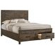 Woodmont Rustic Golden Brown Queen Panel Storage Bed