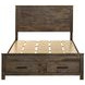 Woodmont Rustic Golden Brown Queen Panel Storage Bed