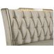 Lorient Ivory and Camel King Upholstered Panel Bed with LED Light