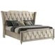 Lorient Ivory and Camel Upholstered Panel Bedroom Set