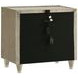 Lorient Ivory Upholstered 2 Drawer Nightstand with LED Light and USB Charging