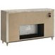 Lorient Ivory Upholstered 8 Drawer Flame Box Dresser with LED Light