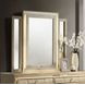 Lorient Ivory Upholstered Rectangular Dresser Mirror with LED Light
