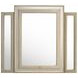 Lorient Ivory Upholstered Rectangular Dresser Mirror with LED Light