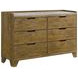 Henderson Medium Oak and Gray Upholstered Bookcase Panel Bedroom Set