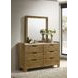 Henderson Medium Oak 6 Drawer Dresser with Mirror