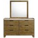 Henderson Medium Oak and Gray Upholstered Bookcase Panel Bedroom Set
