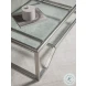 Metal Designs Silver Leaf Byron Rectangular Cocktail Table