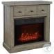 Telluride Driftwood Grey 32" TV Stand with Electric Fireplace