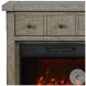 Telluride Driftwood Grey 32" TV Stand with Electric Fireplace