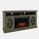 Telluride Driftwood Gray 60" Storage Console TV Stand with Electric Fireplace