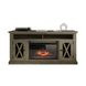 Telluride Driftwood Gray 60" Storage Console TV Stand with Electric Fireplace