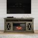 Telluride Driftwood Gray 60" Storage Console TV Stand with Electric Fireplace