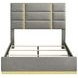 Ines Gray and Gold Upholstered Panel Bedroom Set