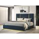 Ines Navy and Gold Upholstered Panel Bedroom Set
