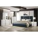 Ines Navy and Gold Upholstered Panel Bedroom Set