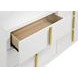 Ines White 6 Drawer Dresser with Mirror