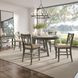 Telluride Driftwood Gray and Beige Upholstered 5 Piece Counter Height Dining Set