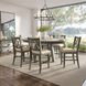 Telluride Driftwood Gray and Beige Upholstered 7 Piece Counter Height Dining Set