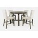 Telluride Driftwood Gray and White Upholstered 5 Piece Counter Height Dining Set