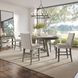 Telluride Driftwood Gray and White Upholstered 5 Piece Counter Height Dining Set