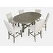 Telluride Driftwood Gray and White Upholstered 7 Piece Counter Height Dining Set