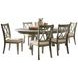 Telluride Driftwood Gray and Beige Upholstered 7 Piece Counter Height Dining Set