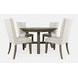 Telluride Driftwood Gray and White Upholstered 5 Piece Dining Set