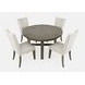 Telluride Driftwood Gray and White Upholstered 5 Piece Dining Set