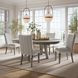 Telluride Driftwood Gray and White Upholstered 5 Piece Dining Set