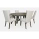 Telluride Driftwood Gray and White Upholstered 7 Piece Dining Set