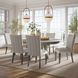 Telluride Driftwood Gray and White Upholstered 7 Piece Dining Set