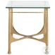 Metal Designs Gold Leaf Bruno Square End Table