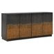 Fiore Satin Espresso 4 Door Accent Cabinet