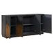 Fiore Satin Espresso 4 Door Accent Cabinet