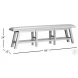 Telluride Beige Upholstered Counter Height Bench