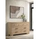 Arielle Light Oak 6 Drawer Dresser