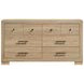 Arielle Light Oak and Light Tan Upholstered Bookcase Storage Panel Bedroom Set