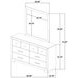 Arielle Light Oak 6 Drawer Dresser with Mirror