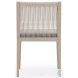 Sherwood Faye Ash and Washed Brown Performance Fabric Outdoor Dining Chair