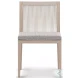Sherwood Faye Ash and Washed Brown Performance Fabric Outdoor Dining Chair