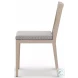 Sherwood Faye Ash and Washed Brown Performance Fabric Outdoor Dining Chair