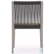 Sherwood Faye Sand and Weathered Gray Performance Fabric Outdoor Dining Chair