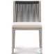 Sherwood Faye Sand and Weathered Gray Performance Fabric Outdoor Dining Chair