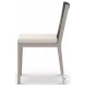 Sherwood Faye Sand and Weathered Gray Performance Fabric Outdoor Dining Chair