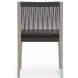 Sherwood Charcoal and Weathered Gray Performance Fabric Outdoor Dining Chair