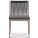 Sherwood Charcoal and Weathered Gray Performance Fabric Outdoor Dining Chair