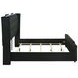 Lorient Black King Upholstered Panel Bed with LED