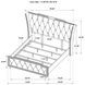 Lorient Black King Upholstered Panel Bed with LED