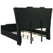 Lorient Black Queen Upholstered Panel Bed with LED